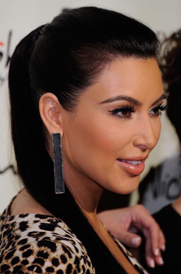 Kim Kardashian Has Gone Peak 2007 Messy Bun — See Photos