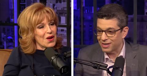 Split photo of Joy Behar and Brian Teta