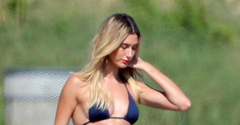 Hailey Baldwin In Black Bikini