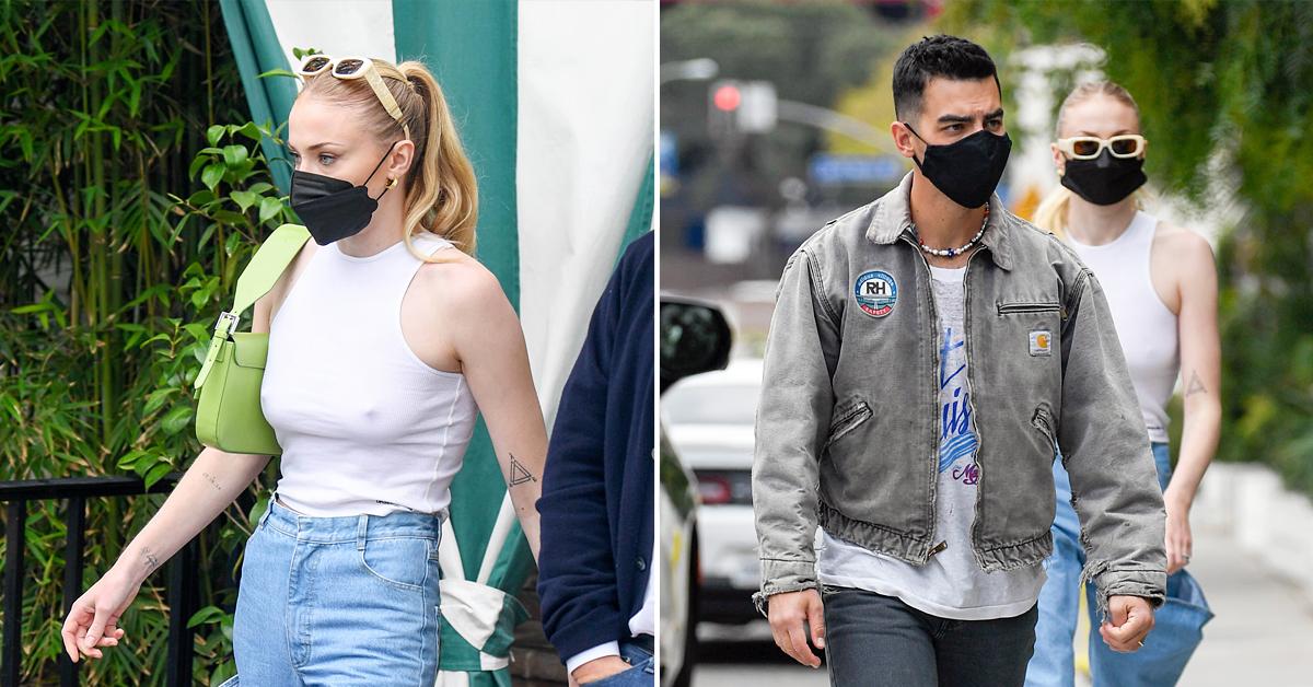 joe jonas and sophie turner lunch at the san vicente bungalows ok