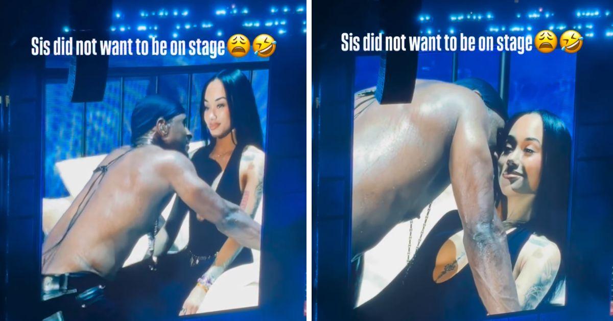 image of Usher ended an onstage fan interaction after a woman appeared uncomfortable and declined to participate in his signature concert routine.