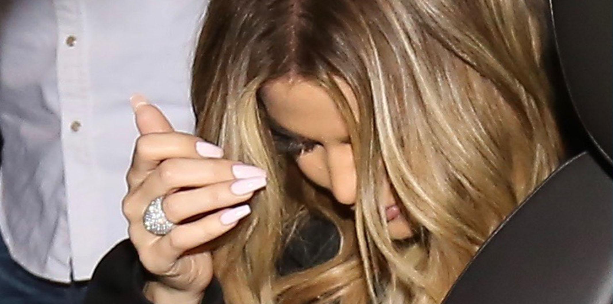 Khloe Kardashian sports a diamond ring as engagement rumors to Tristan Thompson swirl