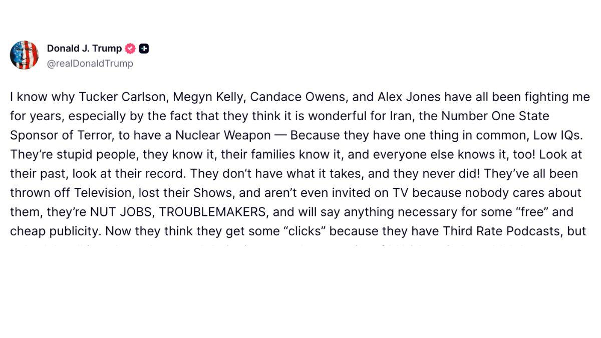 Photo of Donald Trump made fun of the podcasters for being fired from previous jobs.