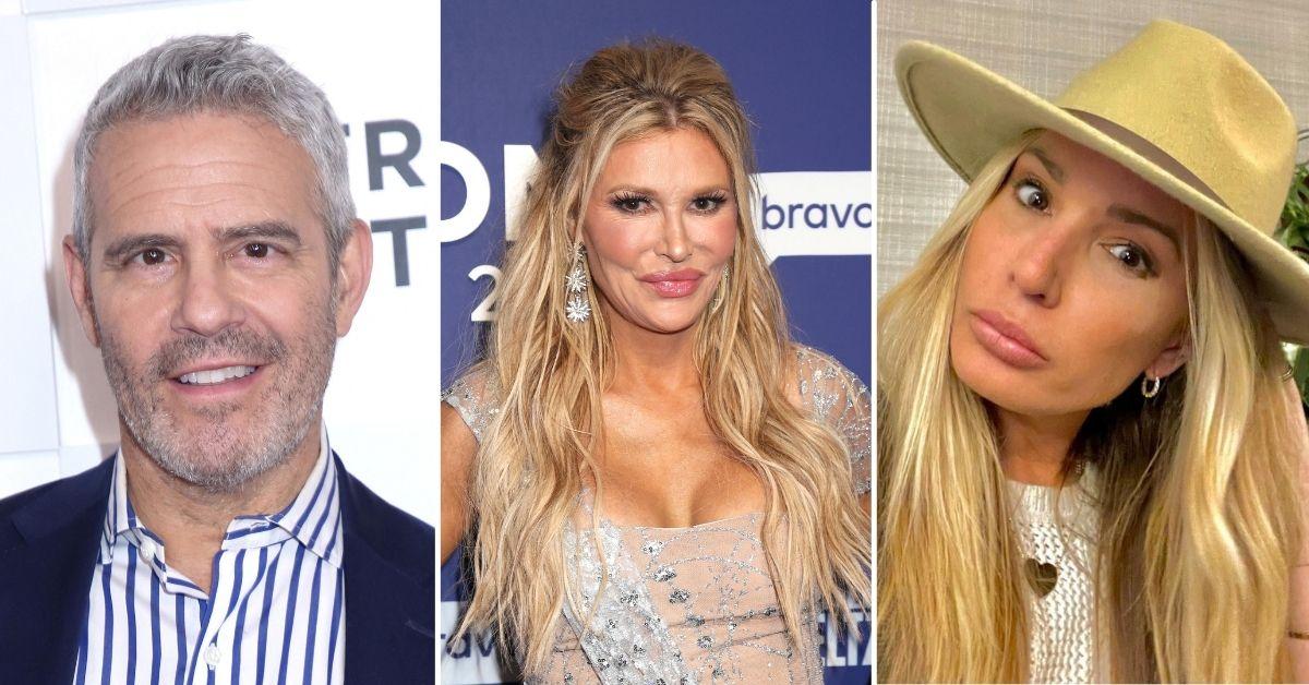 Composite photo of Andy Cohen, Brandi Glanville, and Kate Chastain.