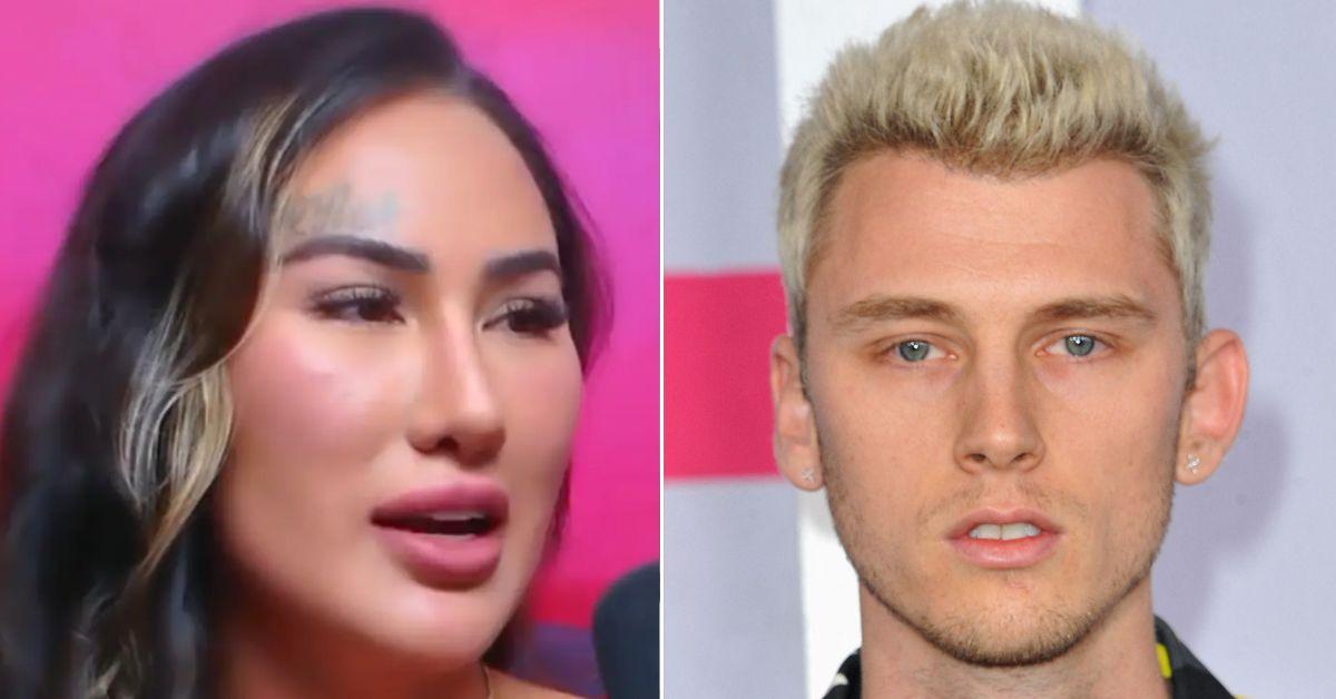 Composite photo of Amia Miley and Machine Gun Kelly