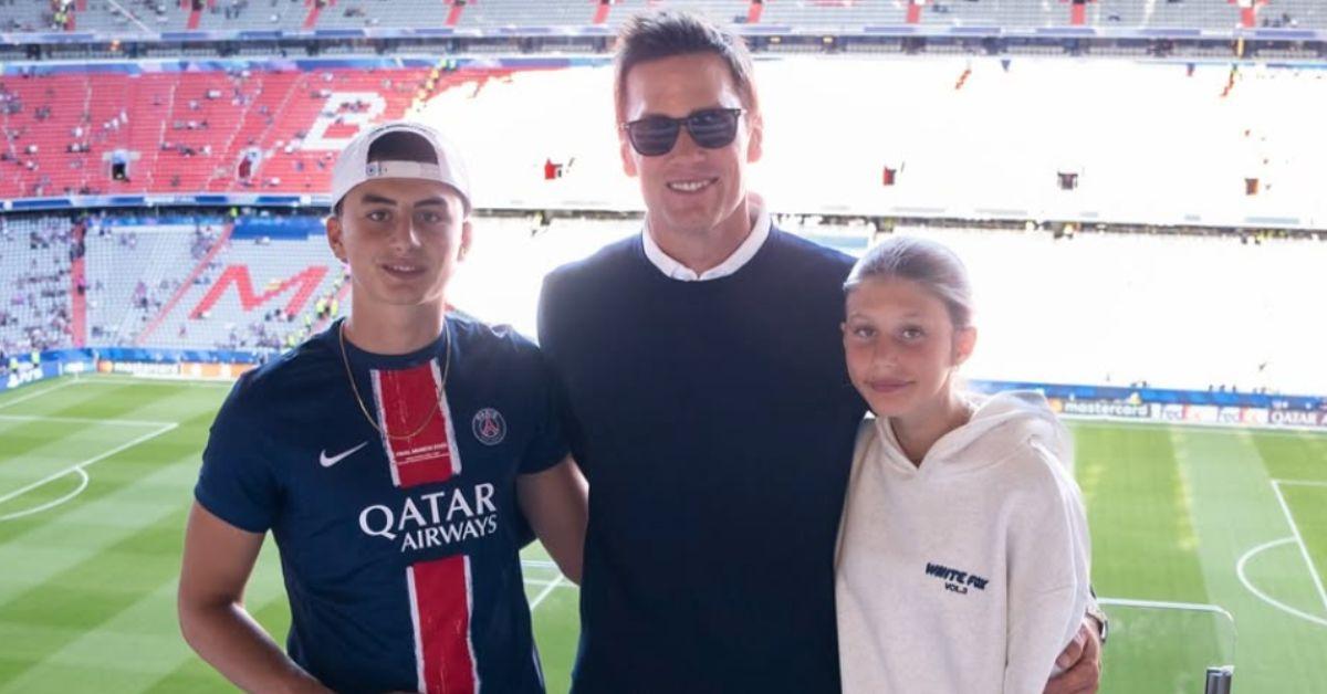 Photo of Tom Brady and his children Vivian and Benjamin