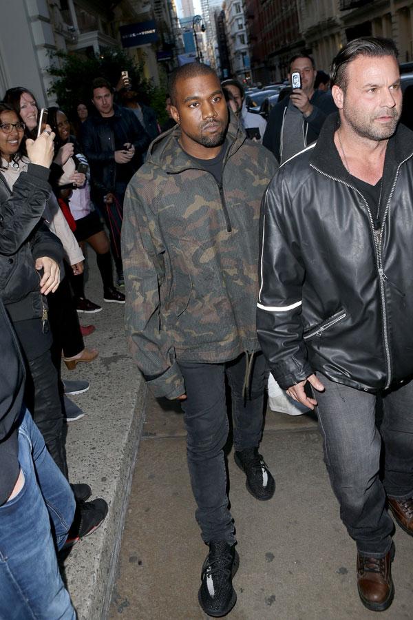 kanye west fires bodyguard talking to kim