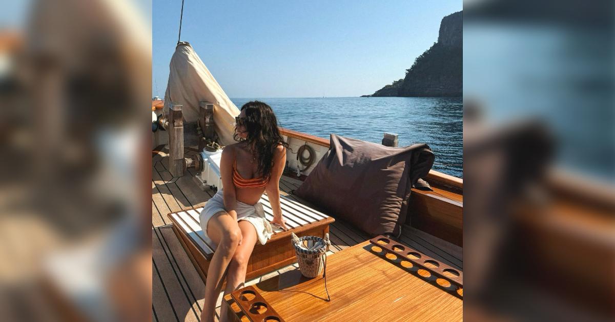 Image of Lily James looked amazing during a recent boat day.