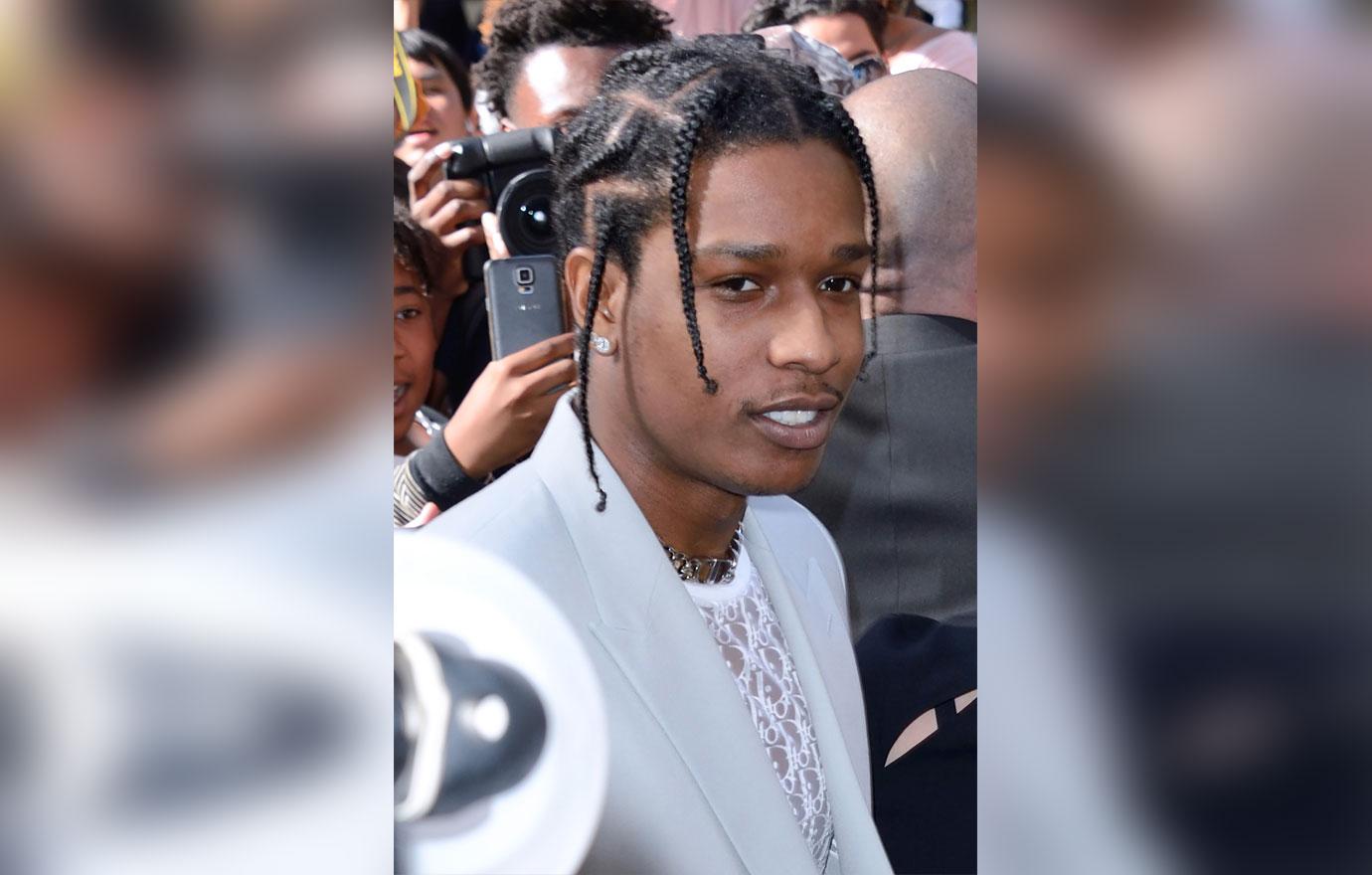 ASAP Rocky Arriving at the Dior Homme Show for Paris Fashion Week