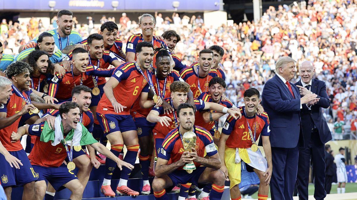Image of The awkward celebration clip quickly spread across social media.