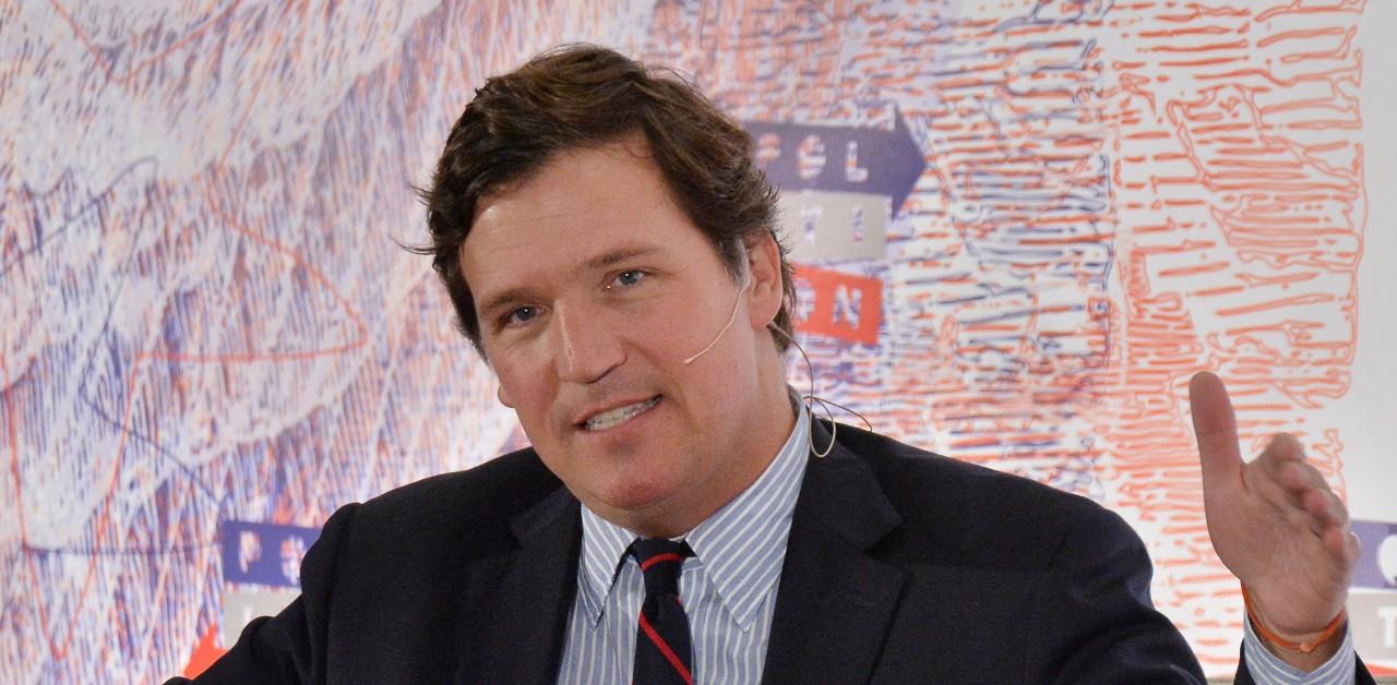 tucker carlson pokes fun unemployed first public event fox news exit