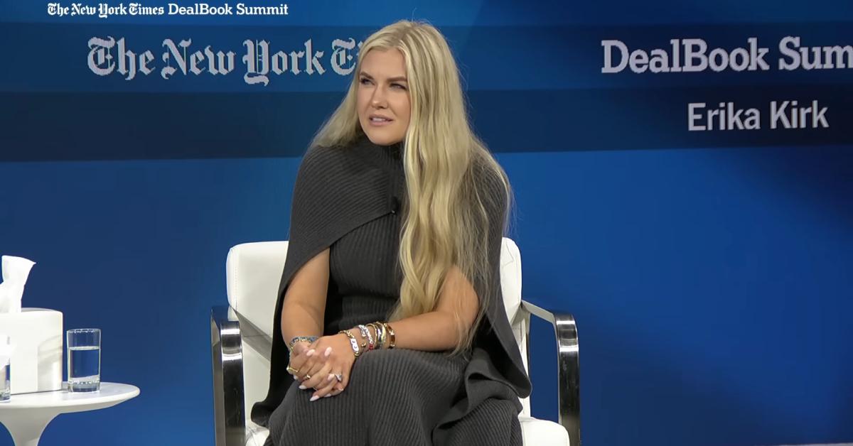 Image of Erika Kirk spoke at the 2025 DealBook Summit on Tuesday, November 4.