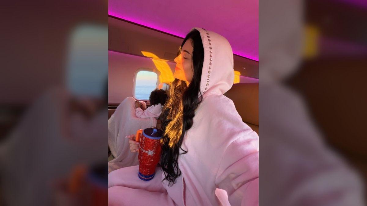 Photo of Kylie Jenner's daughter, Stormi, joined her for the overseas trip.