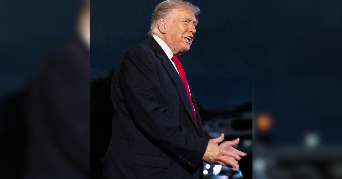 image of Donald Trump's hand was clearly caked in makeup on Sunday, November 9.