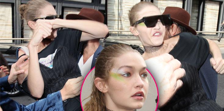 Gigi Hadid Lashes Out Elbows Male Attacker Face ok wide