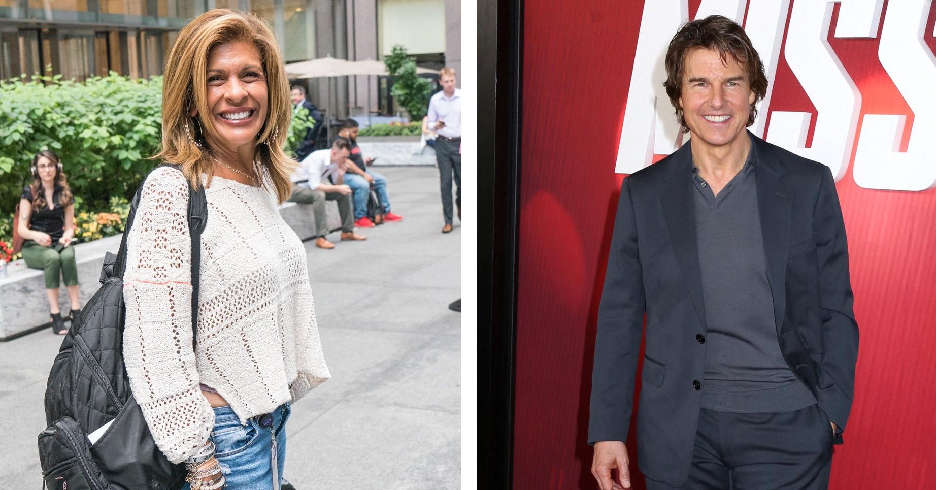 Composite photo of Hoda Kotb and Tom Cruise. 