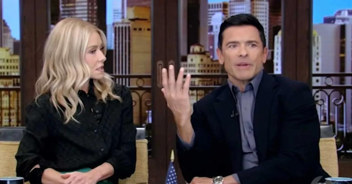 Image of Kelly Ripa said Mark Consuelos was 'negating his own argument.'