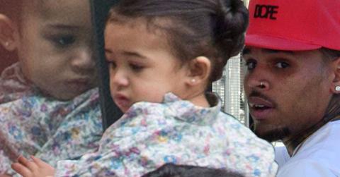 Chris brown visits daughter royalty photos