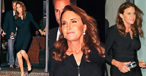 Caitlyn jenner black dress dinner NYC 01