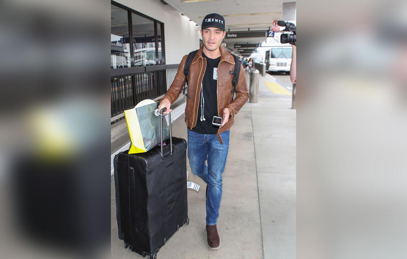 Ed Westwick at LAX International Airport