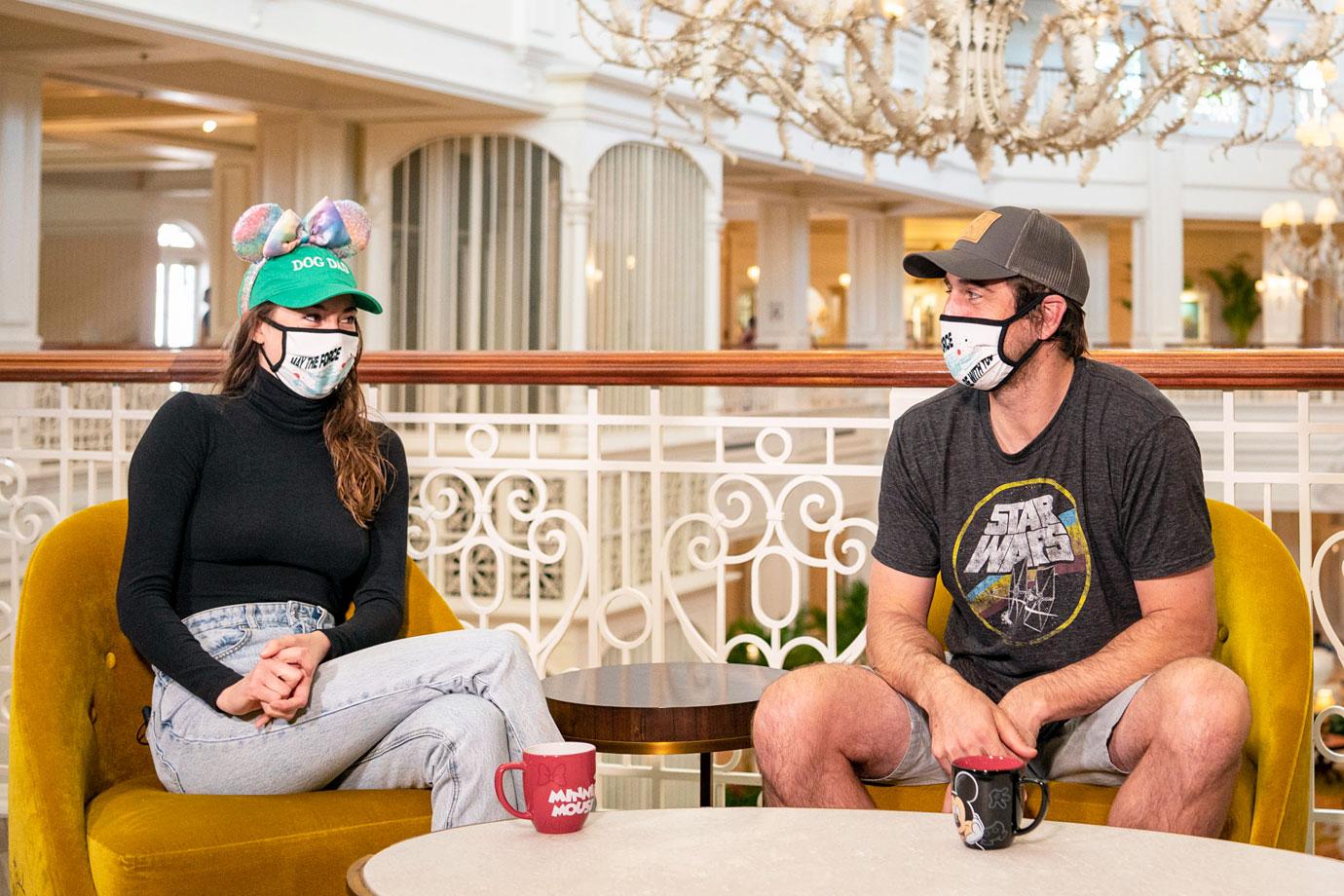 shailene woodley and aaron rodgers visit walt disney world resort