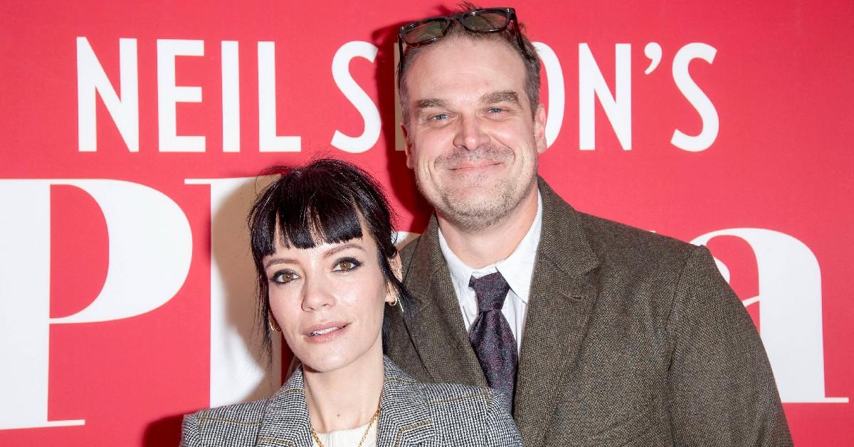 Photo of David Harbour and Lily Allen.