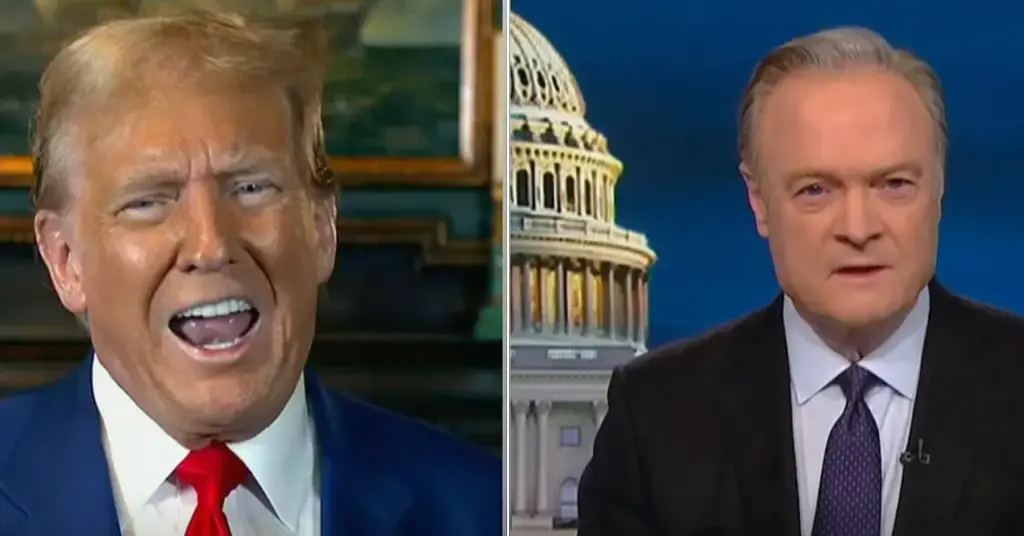 Composite photo of Donald Trump and Lawrence O'Donnell
