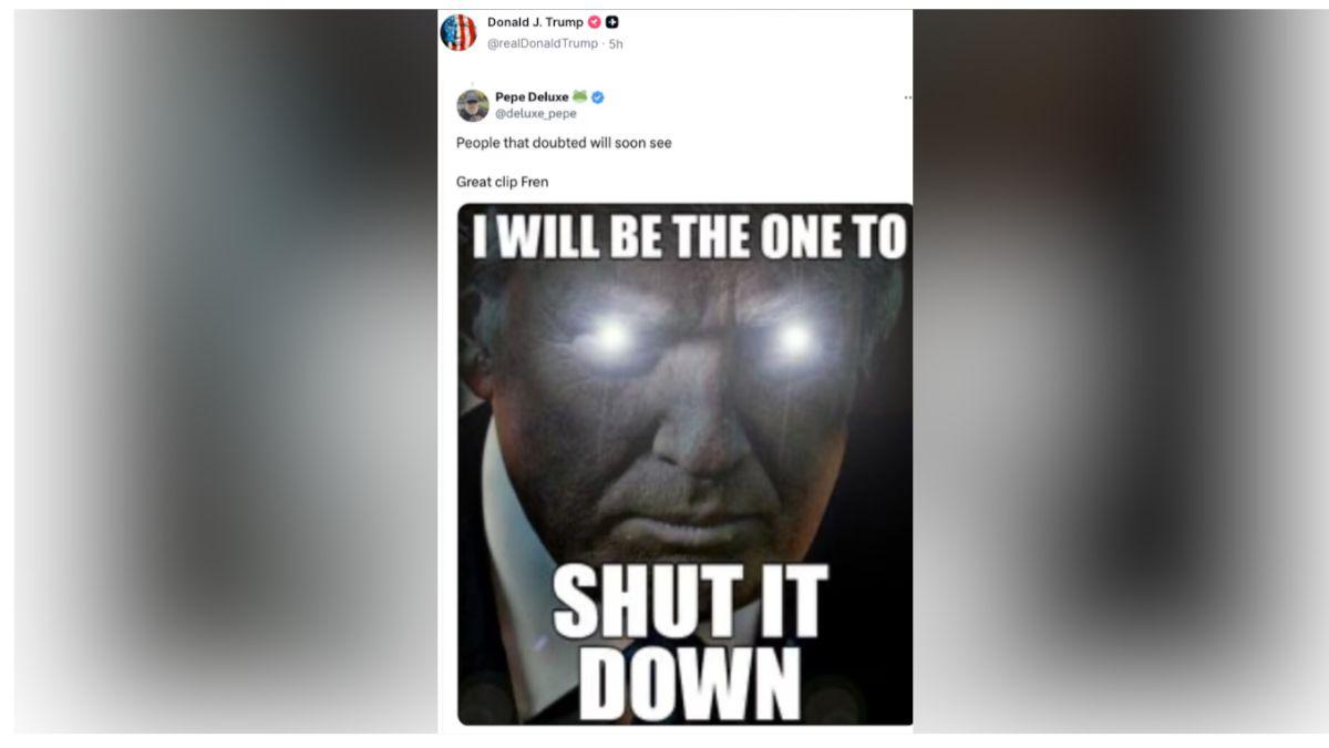 Image of Donald Trump's Truth Social Post