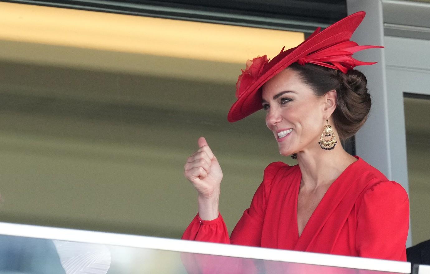 Kate Middleton Stuns In Red Dress & Hat At Royal Ascot: Photos