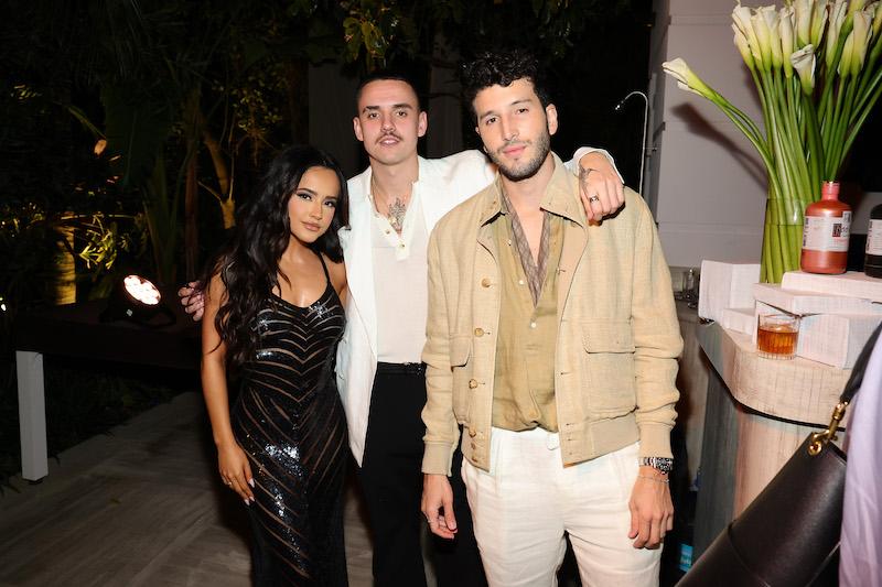 becky g and sebastian yatra attend w magazine ralph laurens art basel party hosted by the cocktail collection