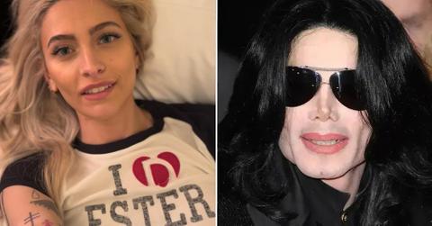 Composite photo of Paris and Michael Jackson