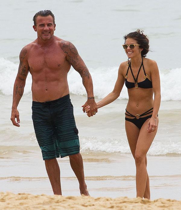 Exclusive&#8230; Annalynne McCord &#038; Dominic Purcell Hit The Beach In Sydney