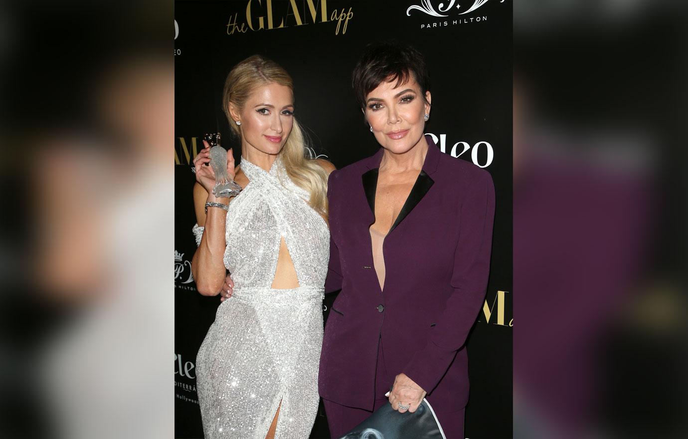 paris hilton kris jenner glam app launch hollywood