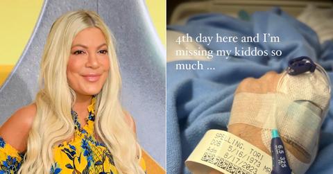 tori spelling hospitalized days split dean mcdermott