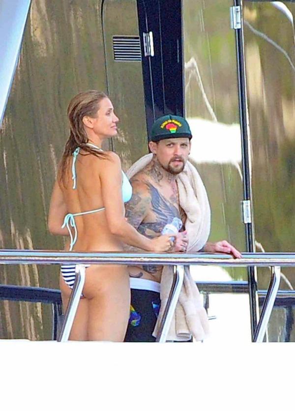 Cameron Diaz and Benji Madden on vacation