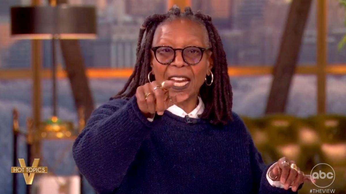 Photo of Whoopi Goldberg cut the argument short by going to commercial.
