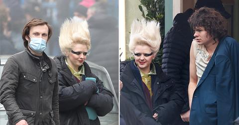 maisie williams on the set of sex pistols film