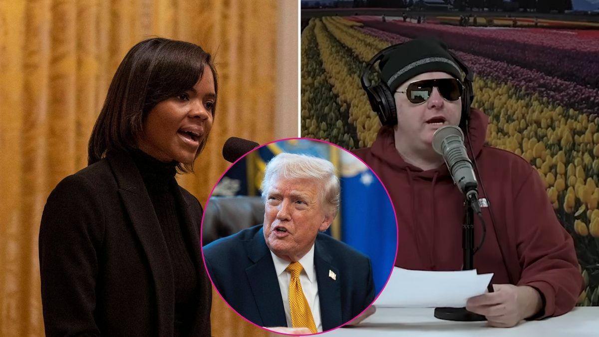 Composite photo of Candace Owens and Tim Dillon.