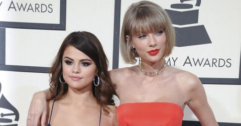 Photo of Selena Gomez and Taylor Swift.