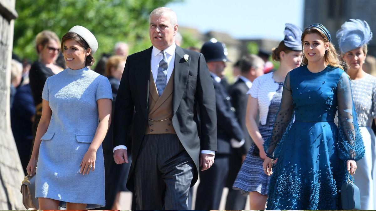 image of princesses Eugenie and beatrice and prince Andrew 