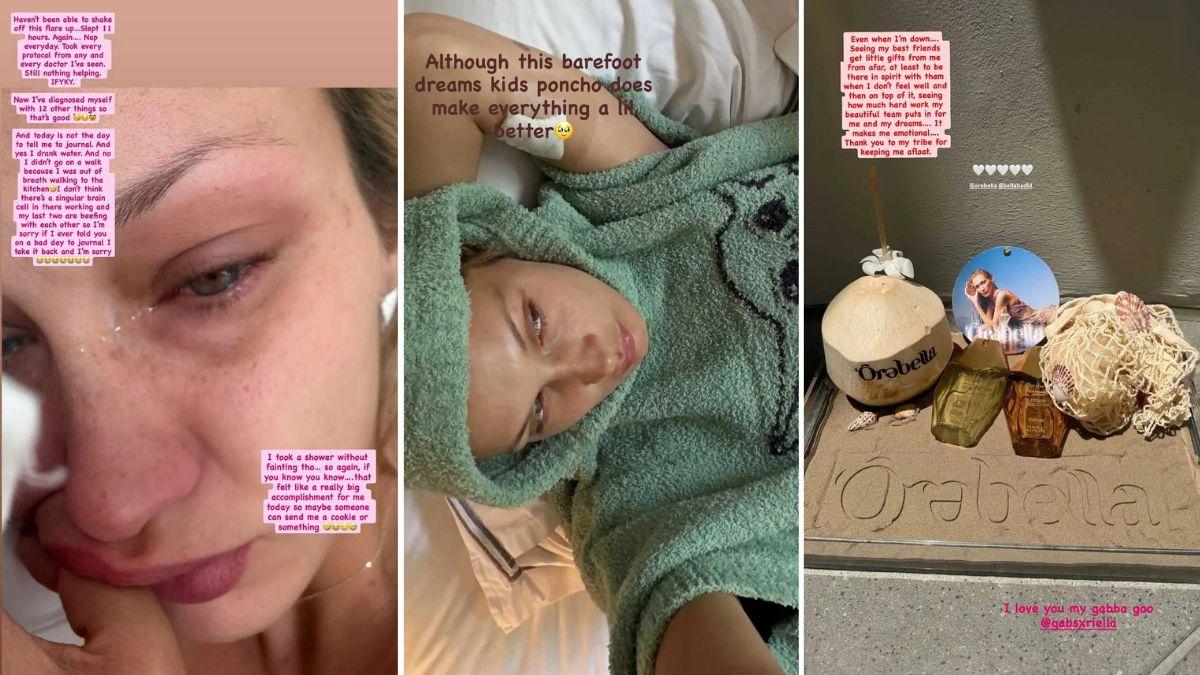Image of Bella Hadid said showering without fainting felt like a major accomplishment.