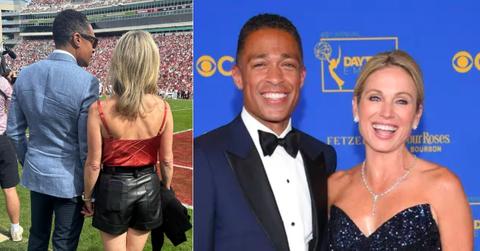 tj holmes brings amy robach hometown relationship serious