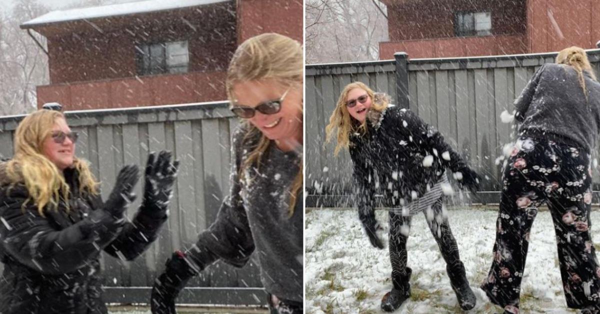 sister wives christine brown embraces the holidays snowball fight split kody brown