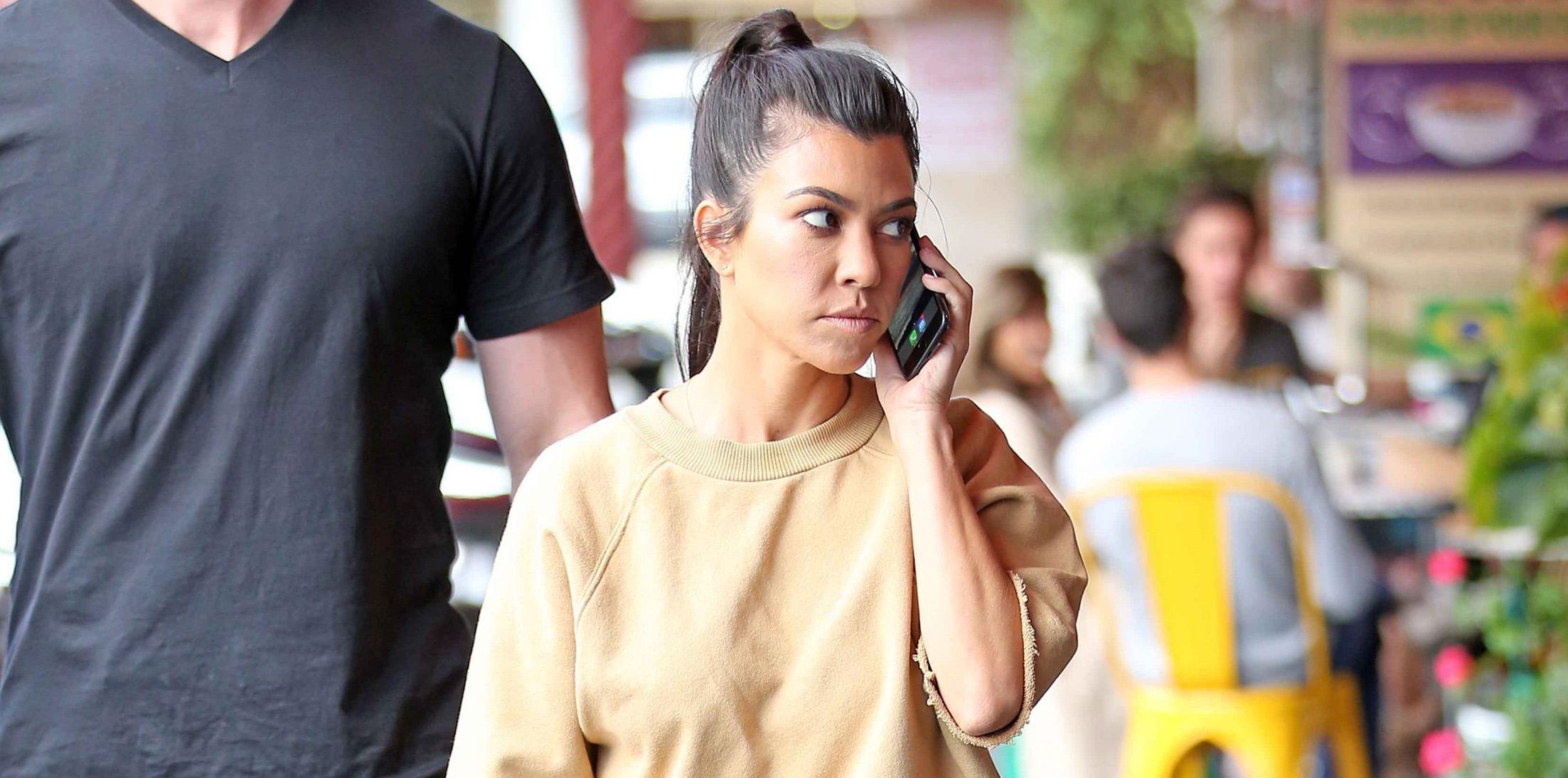 Kourtney Kardashian looks stylish as she arrives to Chin Chin