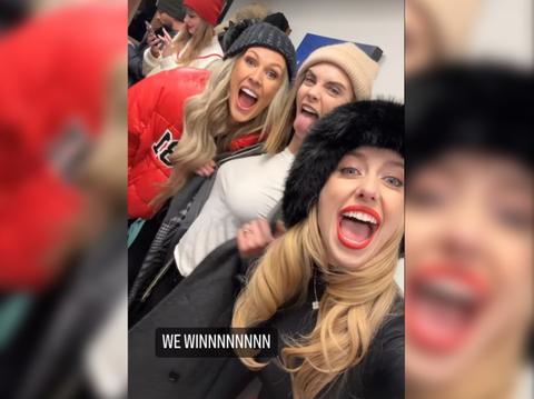 cara delevingne happy healthy chiefs game taylor swift