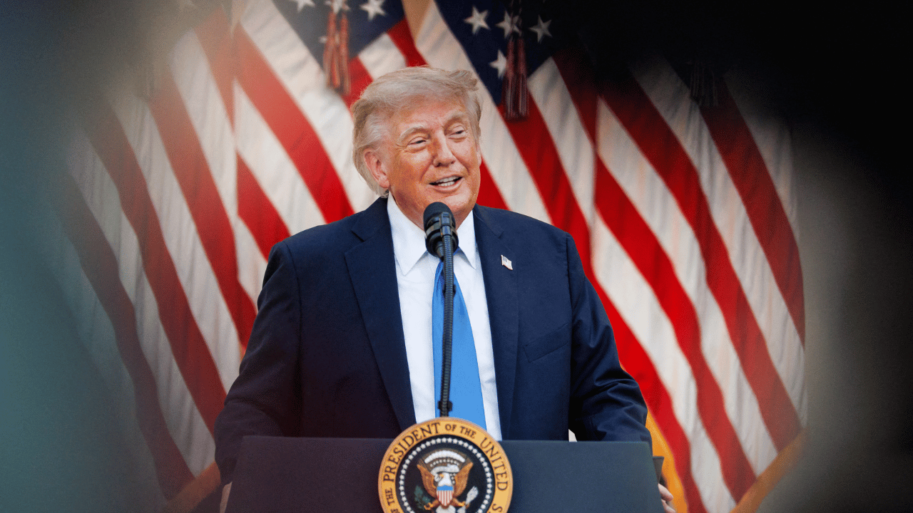 Image of Donald Trump questioned which post a reporter meant before saying he did not know what she was referring to.