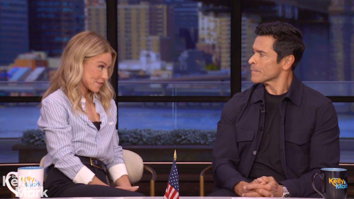 Image of Kelly Ripa told her husband she is 'very happy' he was born.