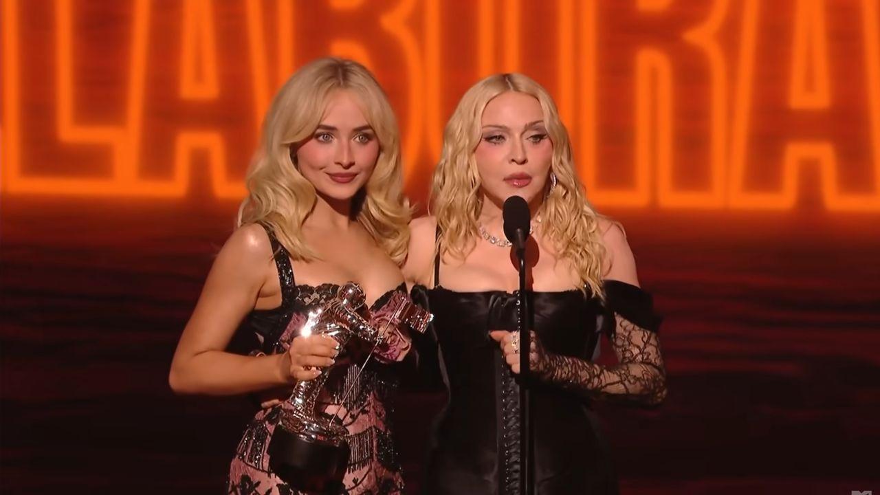 Image of Madonna opened the ceremony and performed with Sabrina Carpenter.
