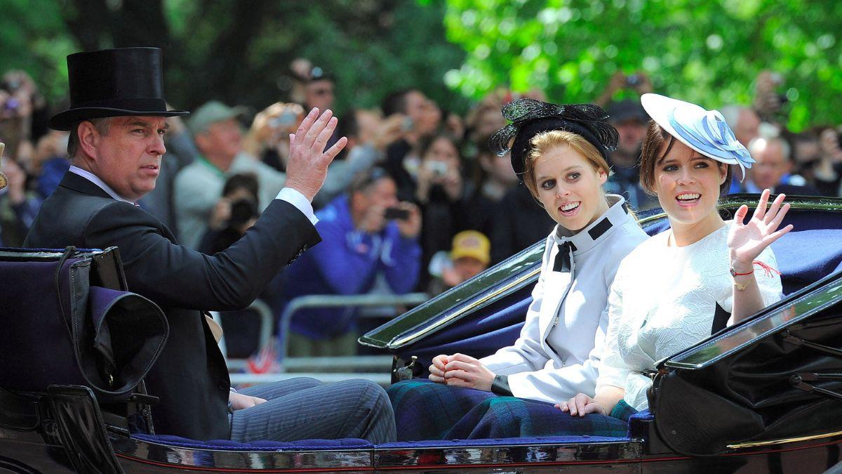 image of prince Andrew princesses Beatrice and Eugenie 