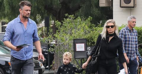 *EXCLUSIVE* Fergie and Josh Duhamel head to church with their son Axl